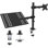 Support de bureau pour ordinateur portable avec bras pour écran, support pour ordinateur portable et moniteur double avec pince, base à œillets Mount-It