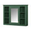 Armoire de rangement murale avec miroir et tablettes ouvertes-1999990567