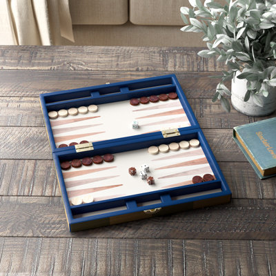Ildebrando Winston Porter 16'' L Solid Wood Backgammon Game Set