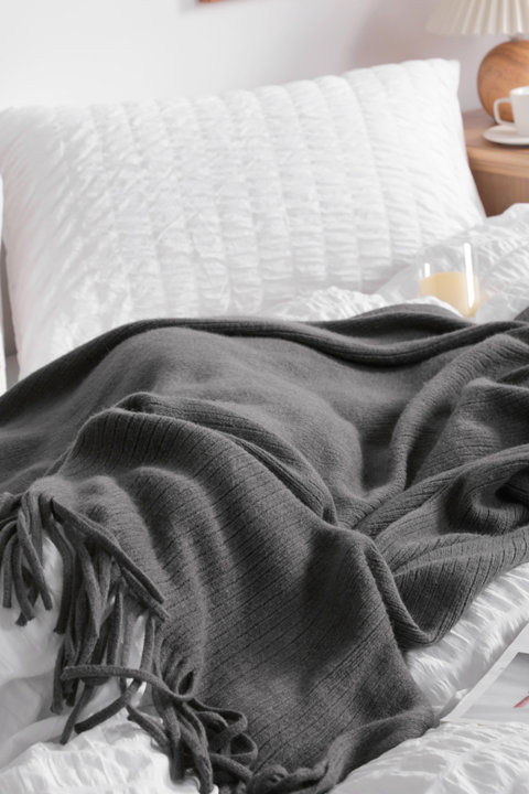 Acrylic Knitted Throw Blanket