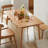 Burlywood Rectangular Solid Wood Dining Table-279196223