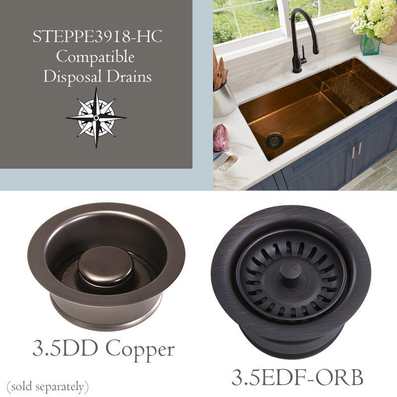 Nantucket Sinks X Studio Dearborn Copper STEPPE Undermount Kitchen Sink