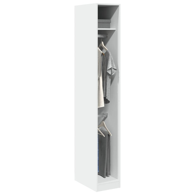 Artressia Manufactured Wood Wardrobe, 30 x 50 x 200 cm, White