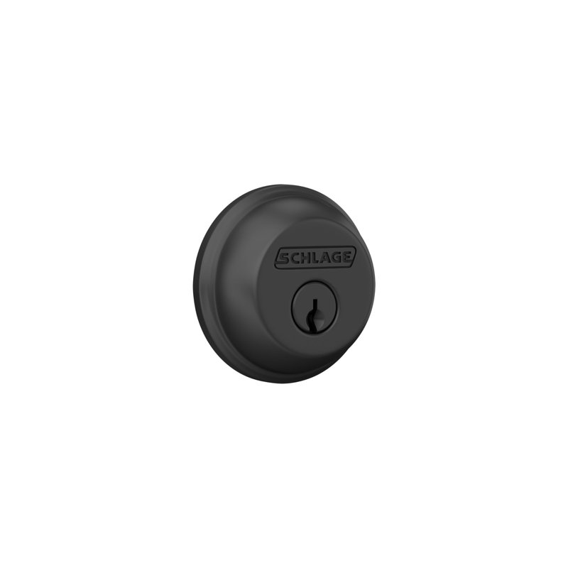 Single Cylinder Deadbolt, Matte Black, Yes