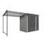 tout-en-1, abri de patio moderne en métal 12 pi x 4 pi