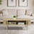 Aguilera 47.2" W Mid Century Coffee Table with Storage and Fluted Sliding Door-1152857806
