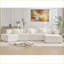 Canapé modulaire en L 140 po et 4 places modulaire minimaliste moderne blanc neige | Modulaire | Pas d'assemblage | Blanc | Standard-138813556