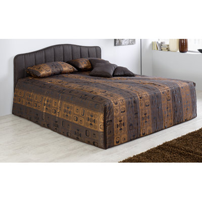 Toland Upholstered Lift Up Storage Ottoman Bed with Mattress