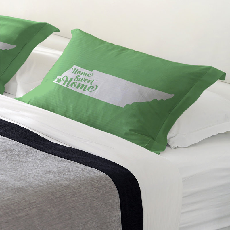 Sham Set, Queen, Microfiber, Green