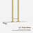 Double-pole Gold Coat Hanger Stand Floor Standing Coat Rack