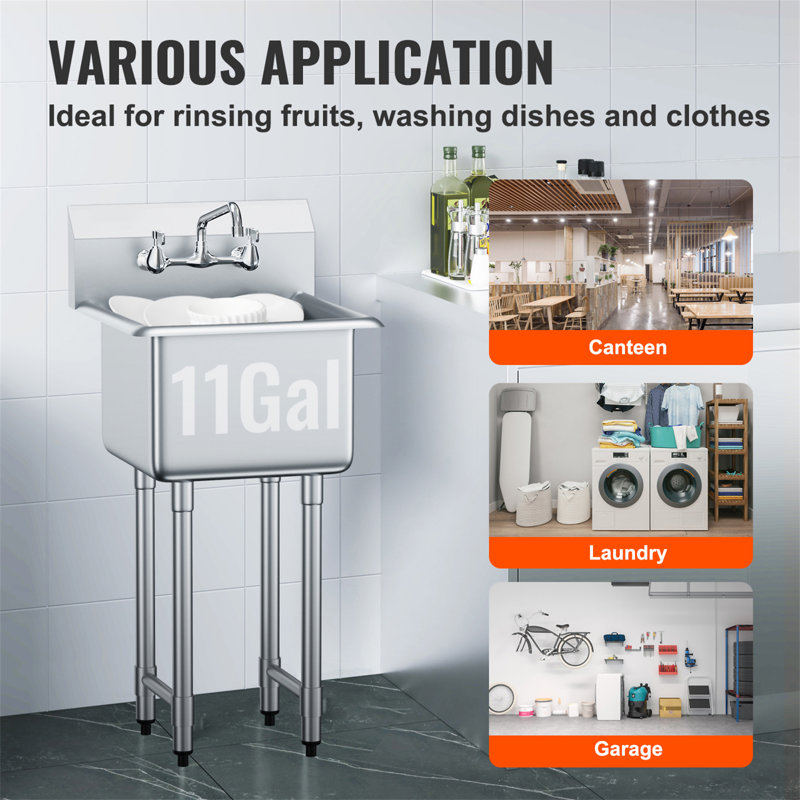 Stainless Steel Prep & Utility Sink