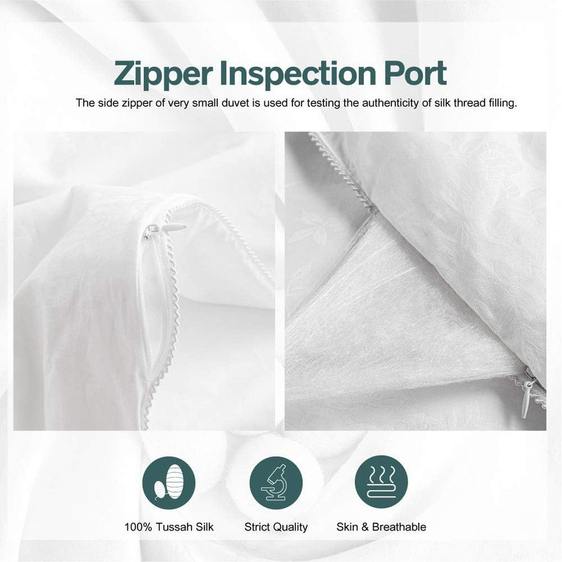 100% Long-Strand Silk Comforter, Queen Comforter