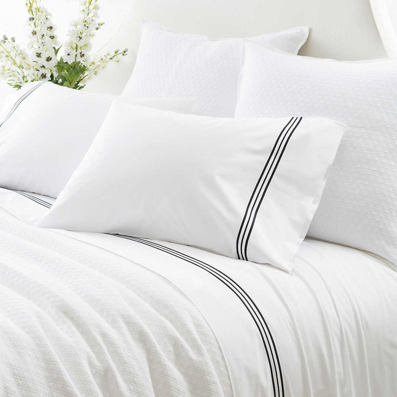 Trio Black Flat Sheet, Twin/Twin XL Flat Sheet