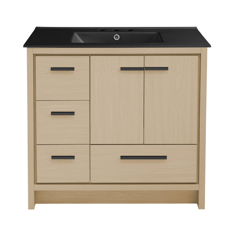 Virage 36 Freestanding, Bathroom Vanity, Brown, Black, 3