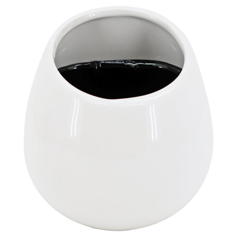 Jardinière murale Hilaria, H 6,5 po x l 5,5 po x P 5 po, Blanc lustré