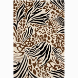 Atchley Floral Handmade Tufted Wool Brown/Black/Ivory Area Rug