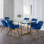 Lula 49.5cm H Tufted Velvet Upholstered Armchair in Blue-1188193849