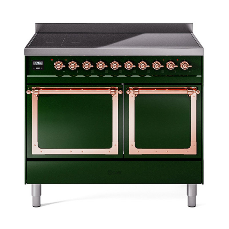 ILVE Nostalgie II Noblesse 40 po à induction, Vert émeraude / cuivre