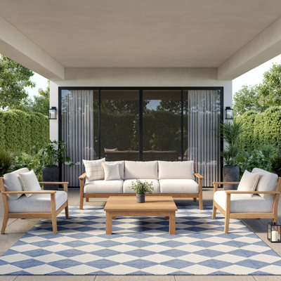 Nourison Positano 10' x Square Navy Blue Modern Rug