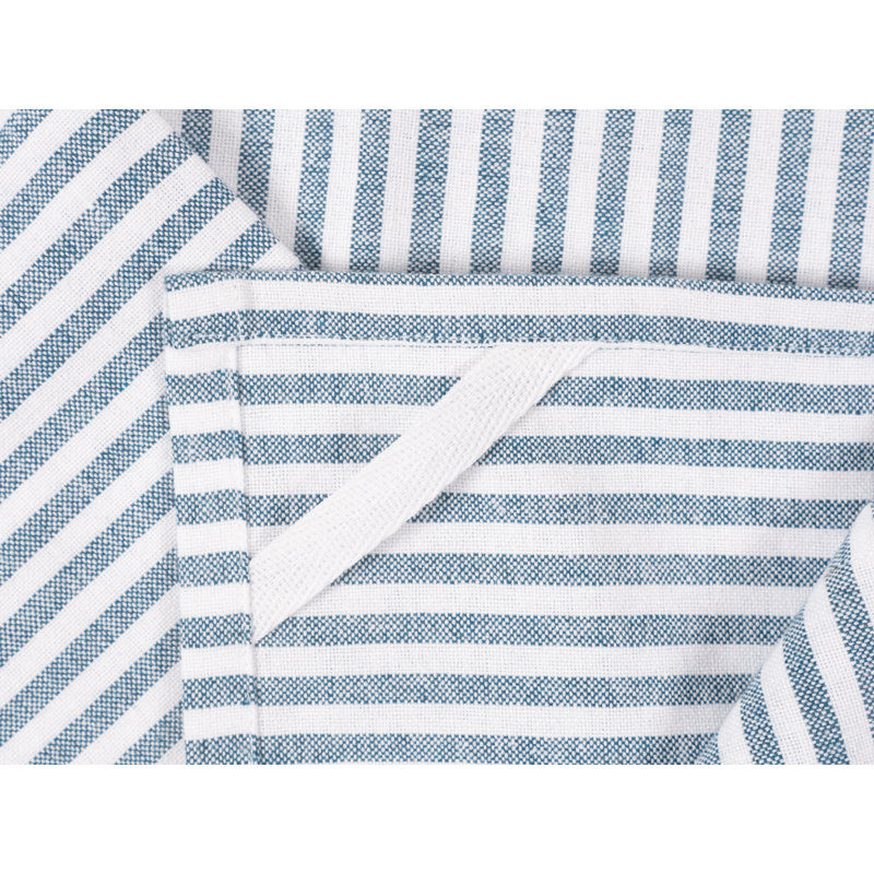 Cotton Stripe Jacquard Tea Towel Kitchen Towel, Teal