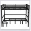 Lit superposé coulissant polyvalent en métal avec lit inférieur réglable et rails de sécurité pour une flexibilité et un confort maximaux