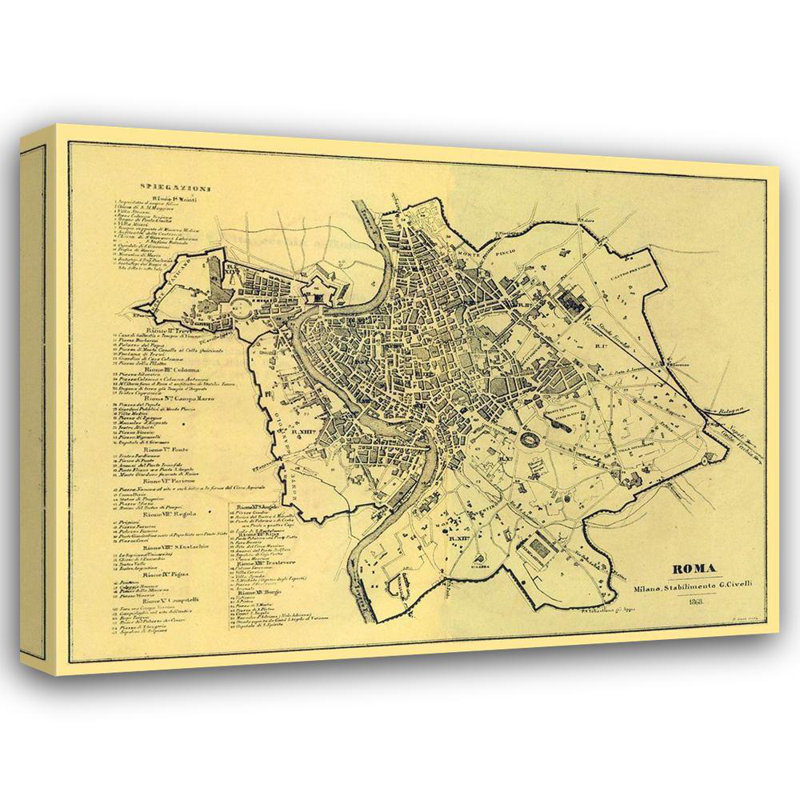Art sur toile tendue Trent Austin Design® Castro, Roma, Castro, H 15 po x l 18 po