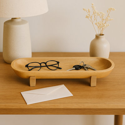 16" Footed Oval Bowl