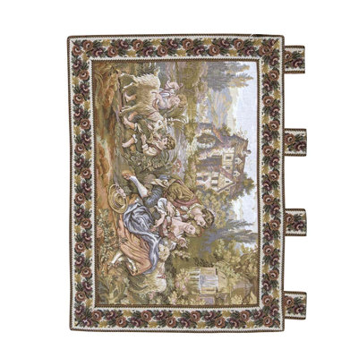 Tapis rectangulaire brun / vert en laine 2 pi 3 po x 3 pi 11 po
