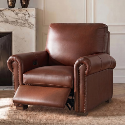 Graham Motion Genuine Leather Recliner