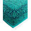 Tapis unique bleu / turquoise / prune de 6 pi 2 po x 9 pi 2 po Overdyed