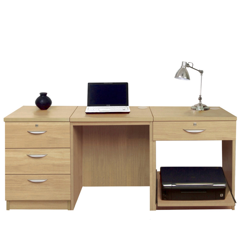Walshaw Solid Wood Writing Desk, Classic Oak