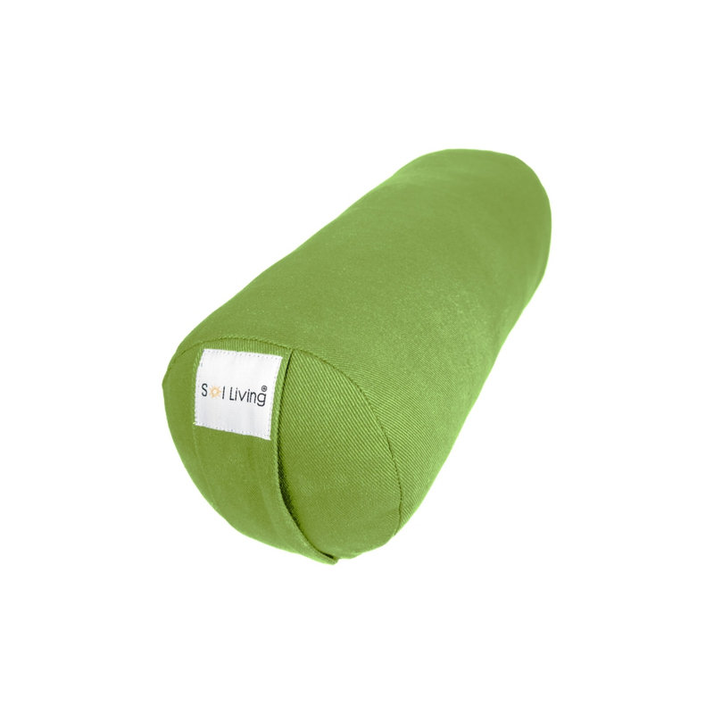 Coussin cylindrique pour méditation et traversin de yoga - brun, 10 po x 28 po, Vert