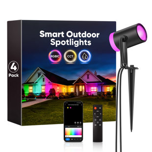 Smart Outdoor Spotlight  4 Pack