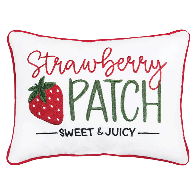 Strawberry Patch Throw Pillow