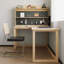 Bureau en bois massif en L Burlywood-1253160182-1253160183