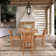 Teak Wood Bistro Bar Set Including 35" Square Miami Bar Table And Abacho Barstools