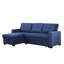Lin rembourré avec méridienne escamotable et coussins de dossier amovibles, couleur bleue pour recevoir, accommoder et offrir une expérience supérieure aux invités 3 modulaires en tissu, fabrication de coussins-254375428-254375433