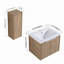 Meuble-lavabo mural 24 po avec lavabo et armoire latérale, portes à fermeture douce, armoire combinée (emballage KD)