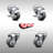 4 Piece Thermoplastic Rubber Caster Set