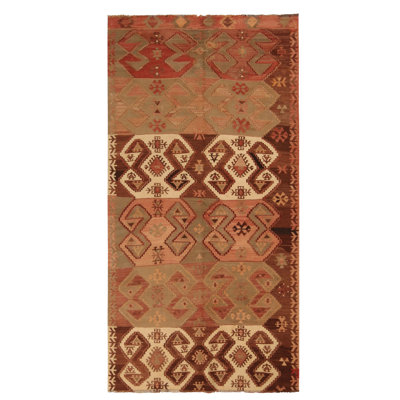 One-of-a-Kind 3'8" X 7'3" Flatweave Area Rug