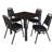 Kee Square Breakroom Table Top, 4 Restaurant Stack Chairs-133066278-133066273-133066272
