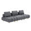 Gris rembourré en éponge pour une assise décontractée - Tissu de salon, de bureau, d'une longueur de 90 pouces avec sièges spacieux et confortables-141562699-167266189