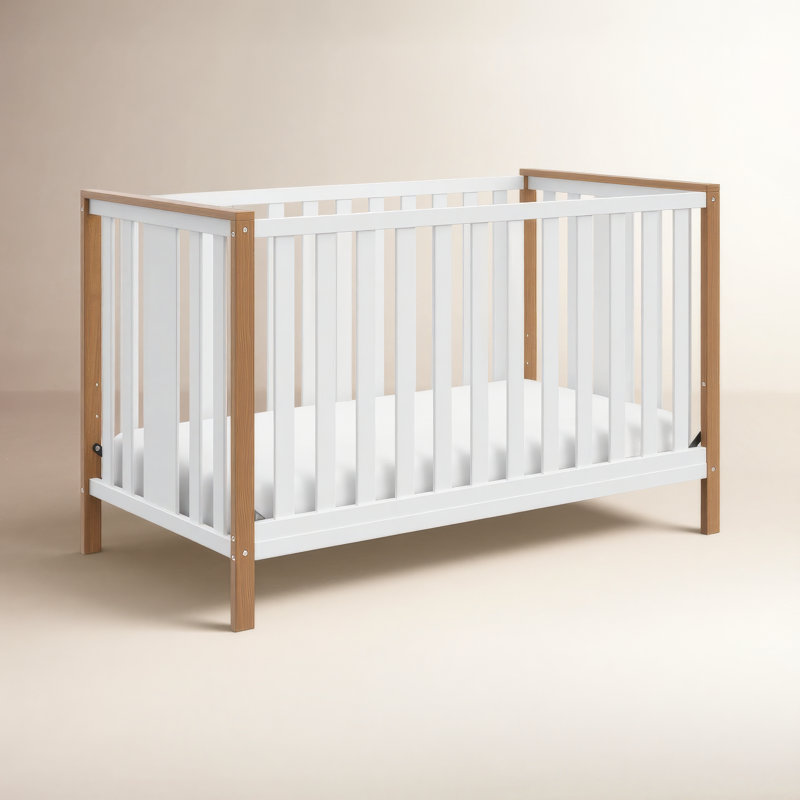 Lit de bébé convertible 4-en-1 Modern Pacific, Bois flotté rétro