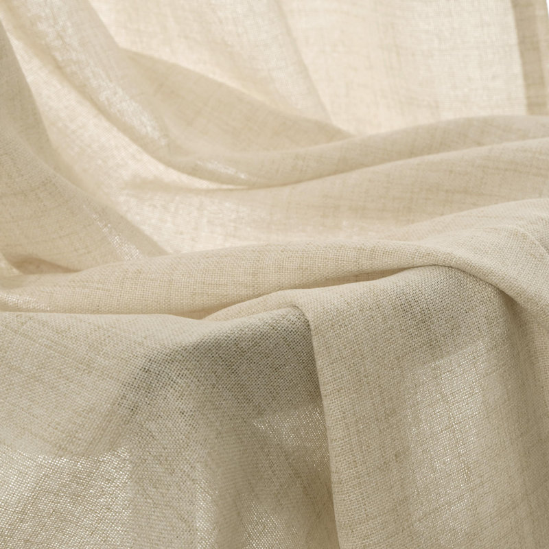 Paire de rideaux semi-transparents Janie, L 52 po x L 90 po, Beige