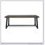 Table de salle à manger d'extérieur durable en bois d'acacia avec structure en métal rustique gris, parfaite pour les rassemblements de patio et de jardin-878448688