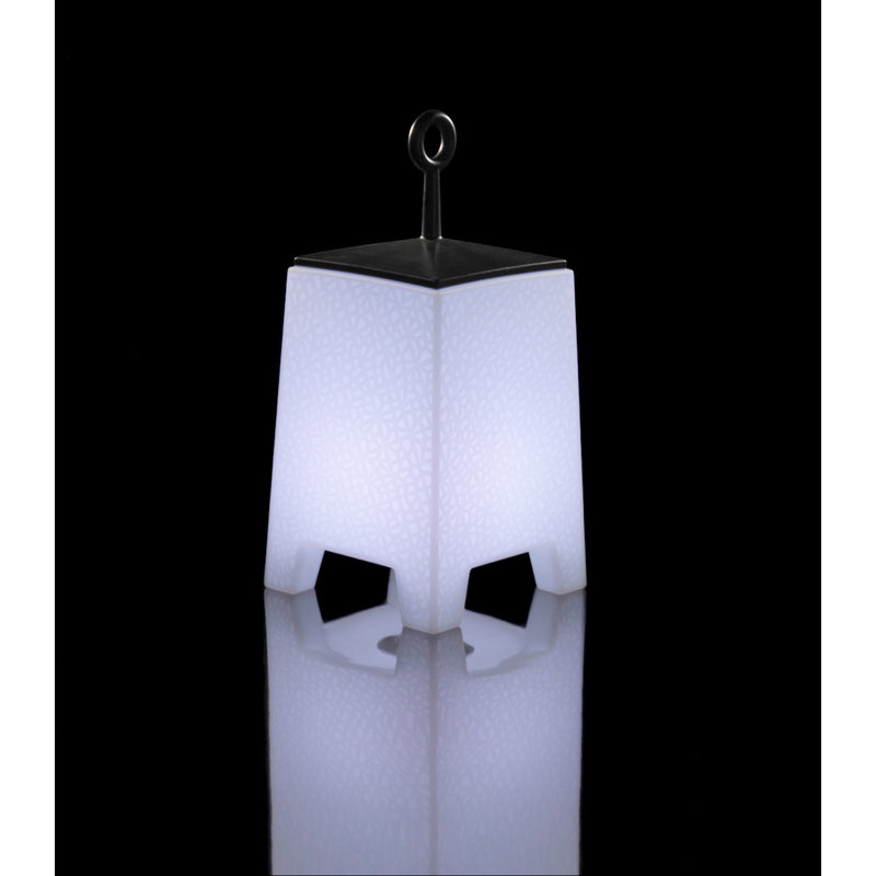 White Geometric Plug-In LED Outdoor Floor Lamp