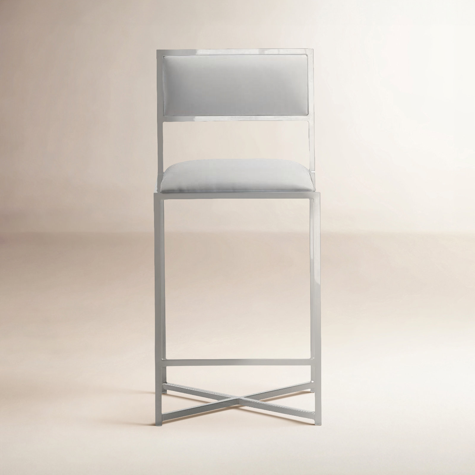 Malen 30" Bar Stool, Counter Stool (26” Seat Height), White
