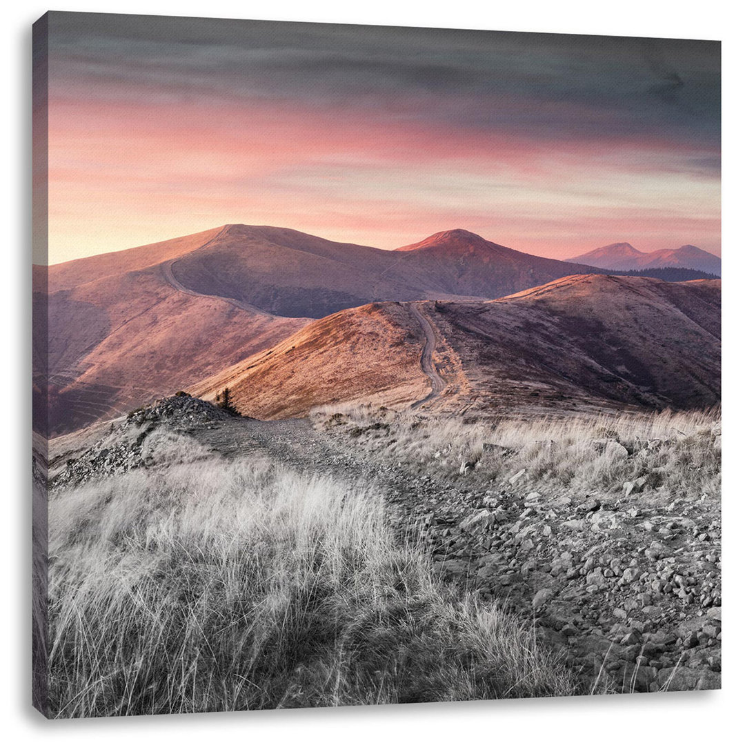 Leinwandbild Stone Landscape at Sunset