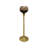Heriberto Fortune Glam Glass and Metal Pillar Holder with Aluminum Stem and Curved Globe Design for Elegant Decorative Accent-1591345215