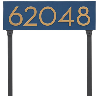 Floating 1-Line Lawn Address Sign